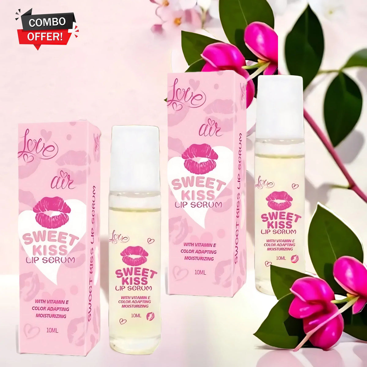 Sweet Kiss Lip Serum With Vitamin E - 10ml Combo