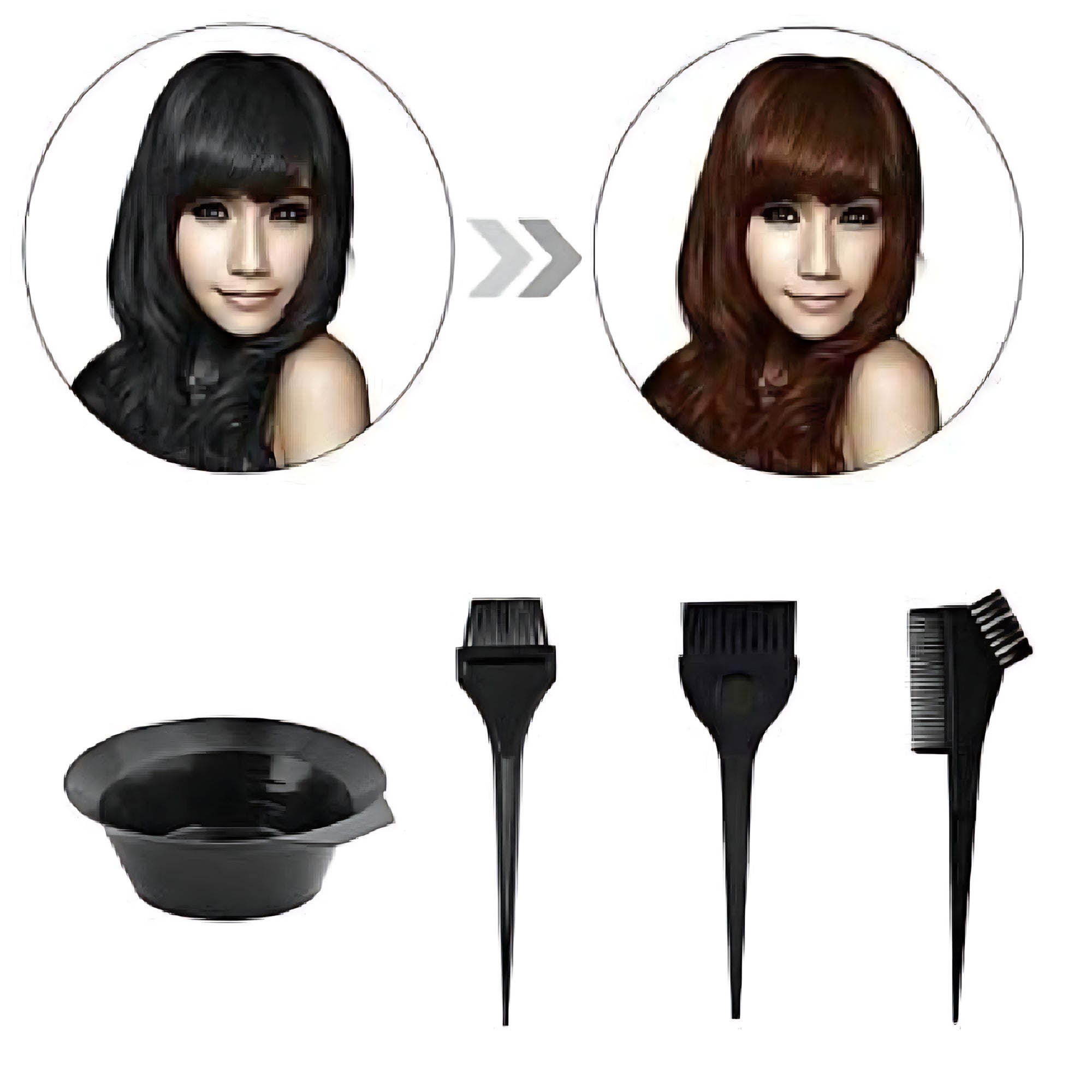 Ysfashua 4-Piece Hair Dye Brush Kit – Professional Hair Coloring Tools