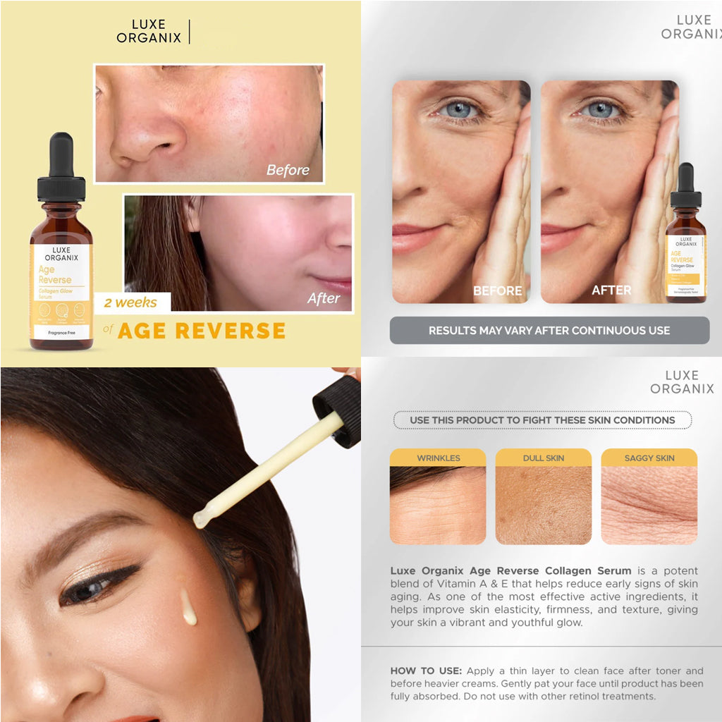 Luxe Organix Age Reverse Collagen Glow Serum – 30ml