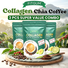 Fitgum Collagen Chia 11-in-1 Shape Coffee Mix – 3PCS Combo