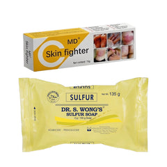 Dr. Wong’s Sulfur Soap + MD Skin Fighter Cream – Combo Pack