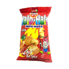 Corn Bits Halo-Halo Mix Nuts – Chili Hot Spicy Flavor  | 100g Snack Pack