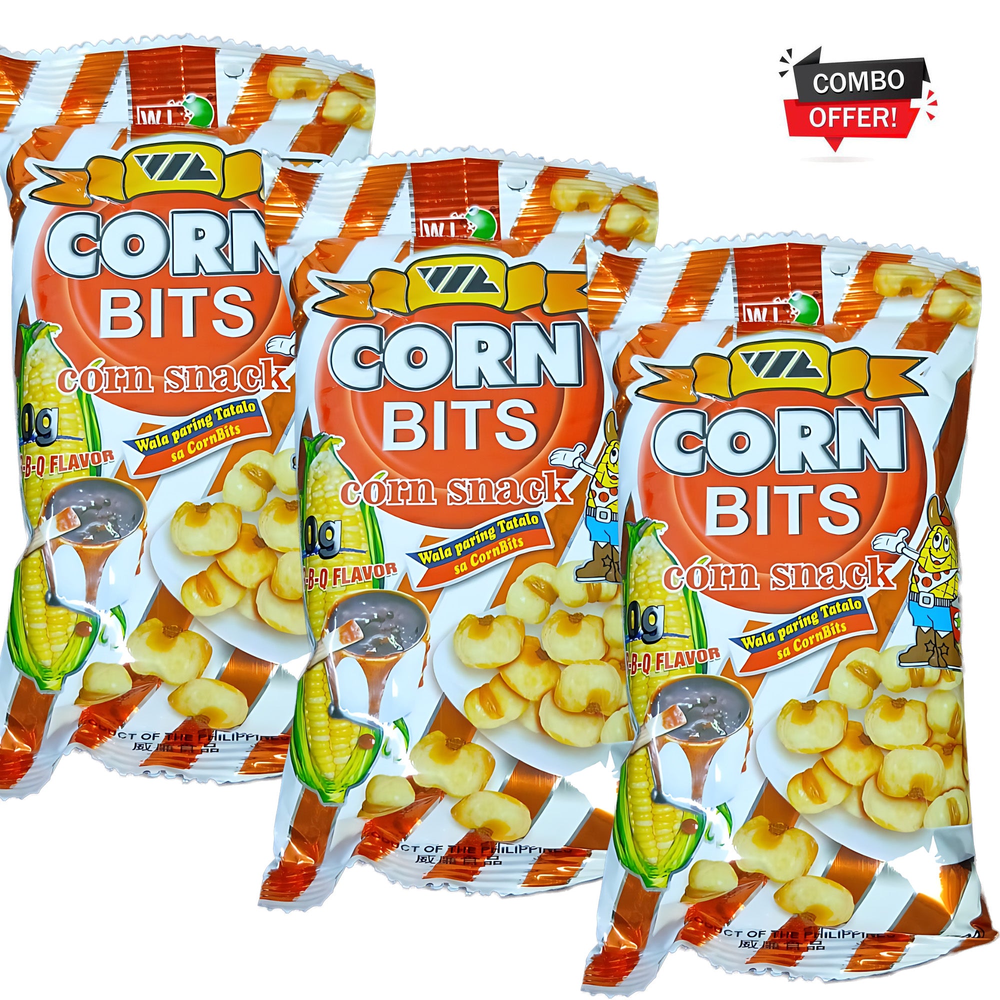 WL Food Corn bits Snack BBQ Flavor 70g - Combo Offer