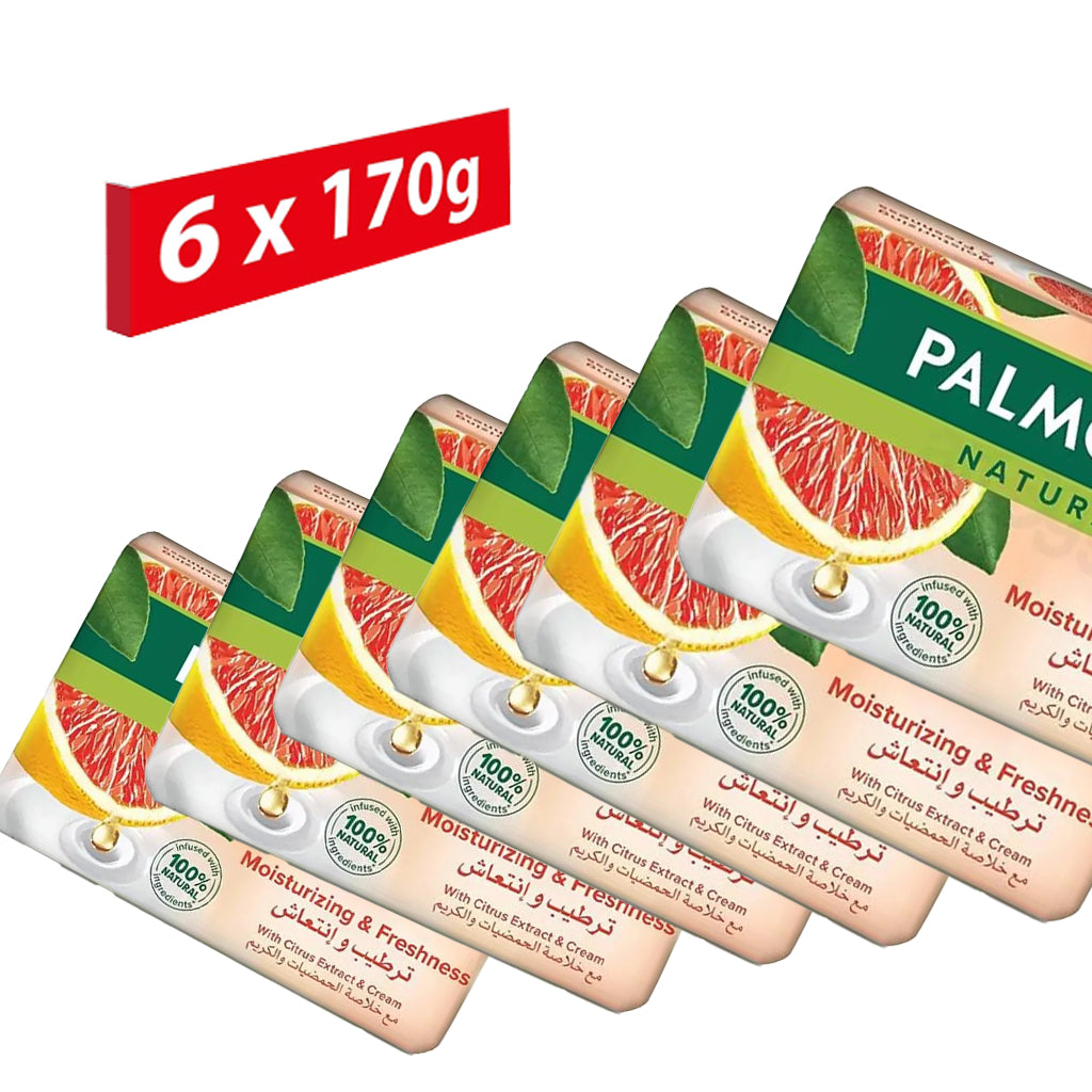 Palmolive Naturals Moisturizing & Freshness Soap – 170g (Pack of 6)