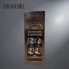 Dr. Rashel Collagen & Argan Oil Hair Color Shampoo – Chestnut Brown (400ml)