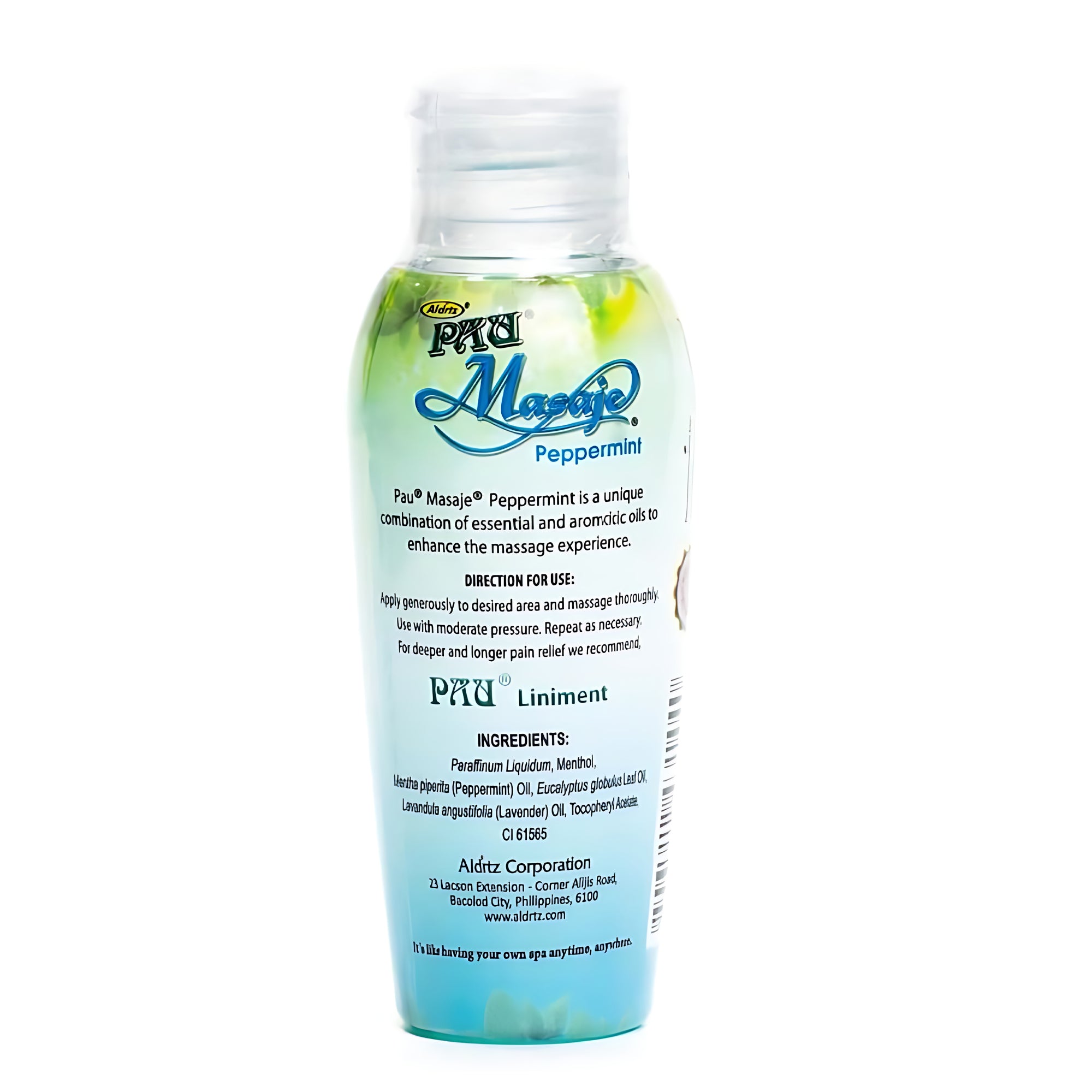 Aldritz Pau Masaje Aromatic Oil and Moisturizer – Peppermint 60mL