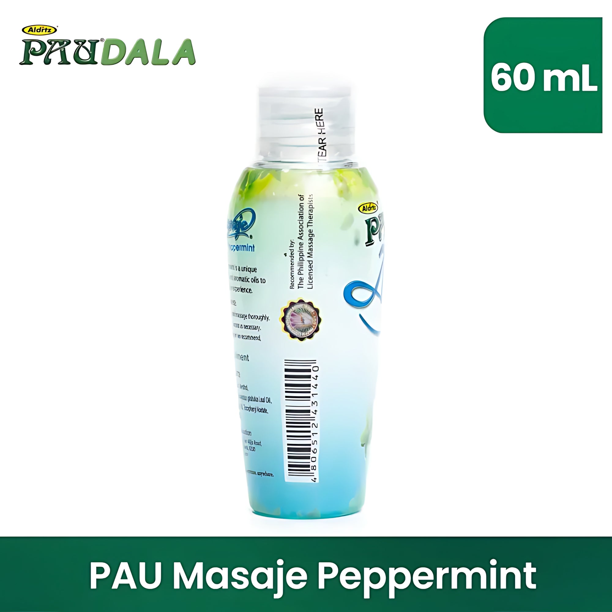 Aldritz Pau Masaje Aromatic Oil and Moisturizer – Peppermint 60mL