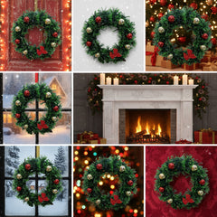 Christmas Door Wreath – Weatherproof Holiday Front Door Decor