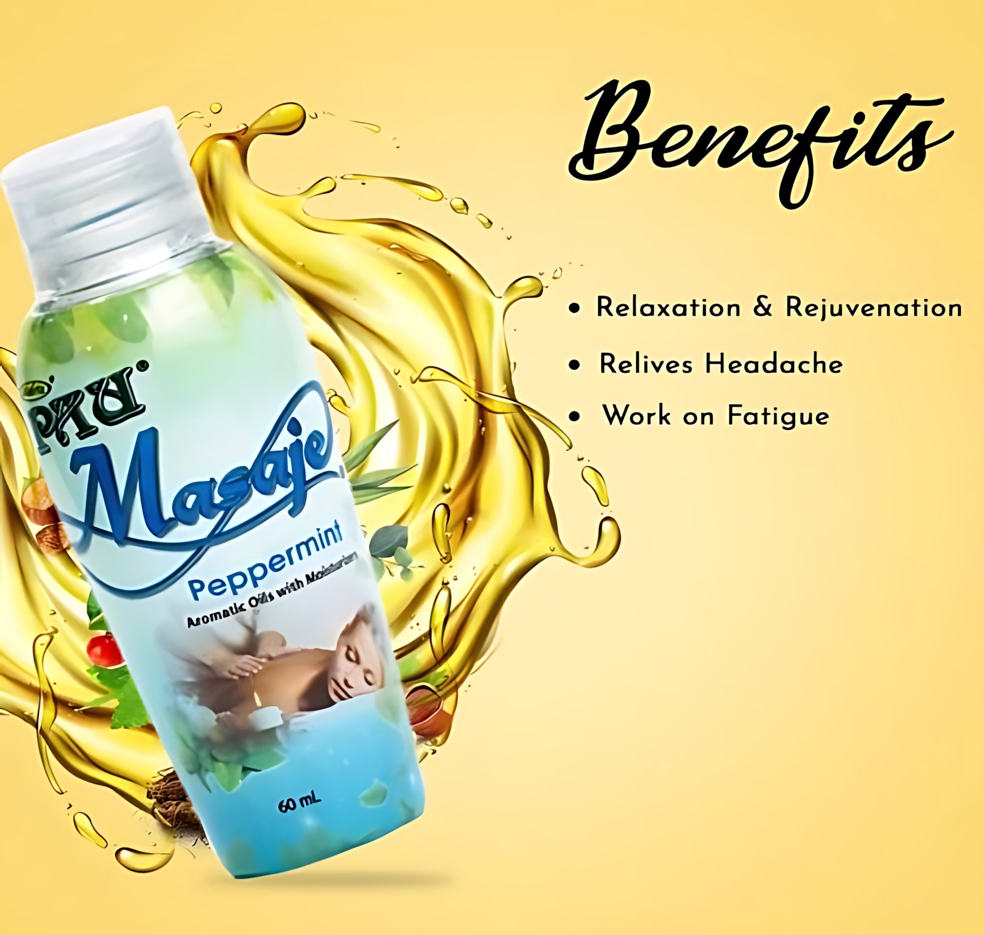 Aldritz Pau Masaje Aromatic Oil and Moisturizer – Peppermint 60mL