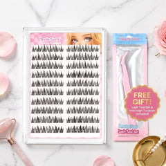 Babe Lash Glue-Free Self-Adhesive Cluster Eyelashes with Free Tweezer