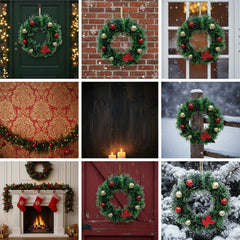 Christmas Door Wreath – Weatherproof Holiday Front Door Decor
