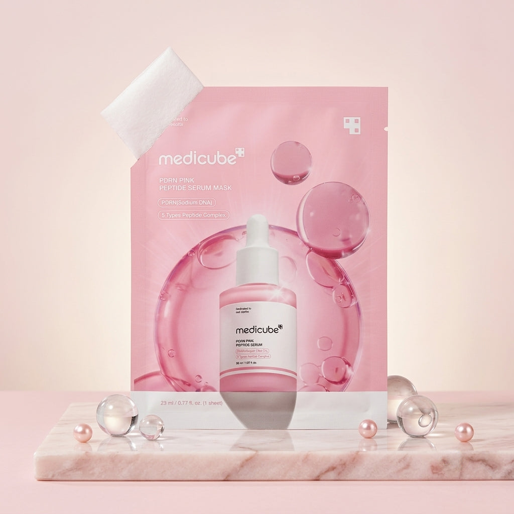 Medicube PDRN Pink Peptide Ampoule Mask – Hydrating & Firming Sheet Mask (23ml)