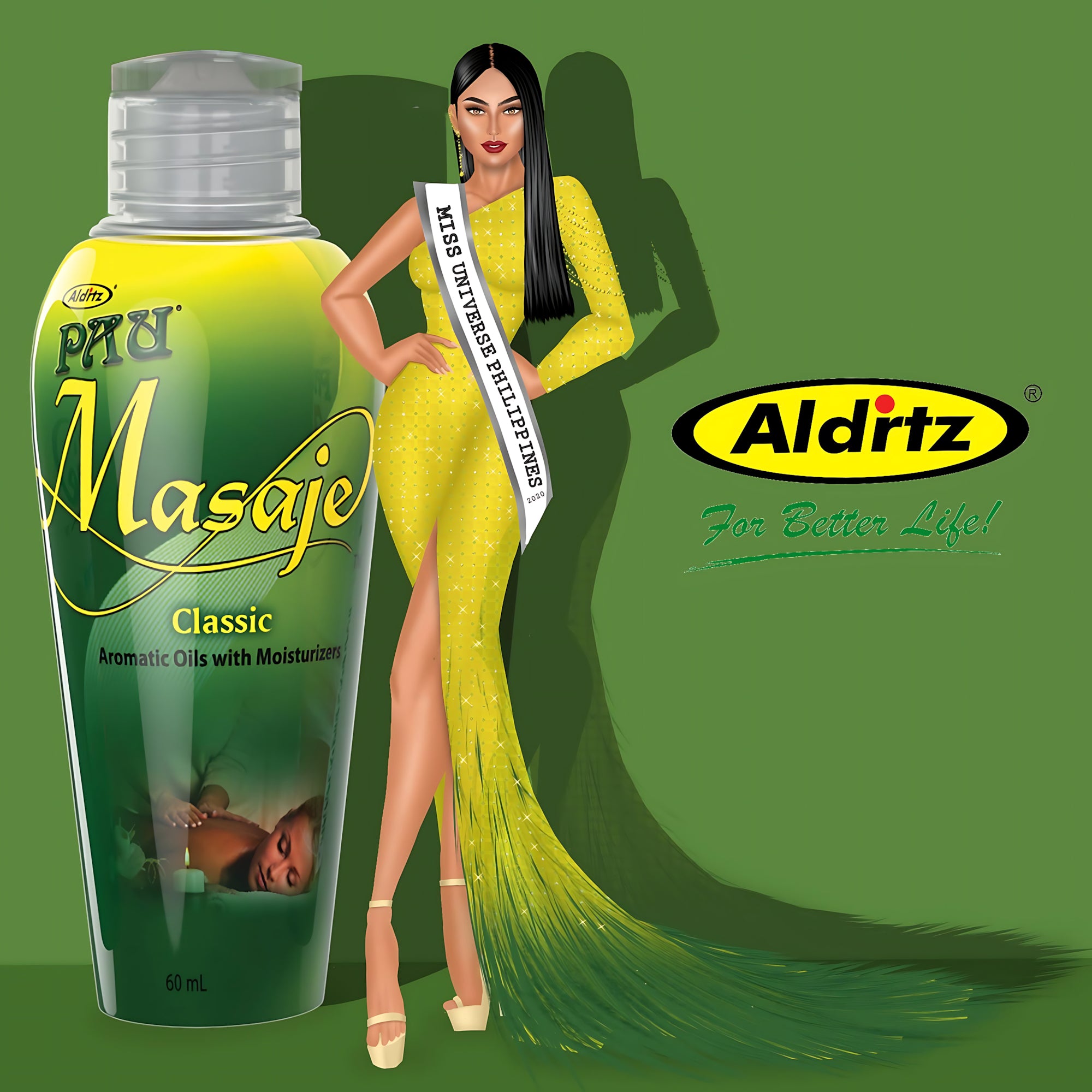 Aldritz Pau Masaje Classic Herbal Massage Oil – 60ml