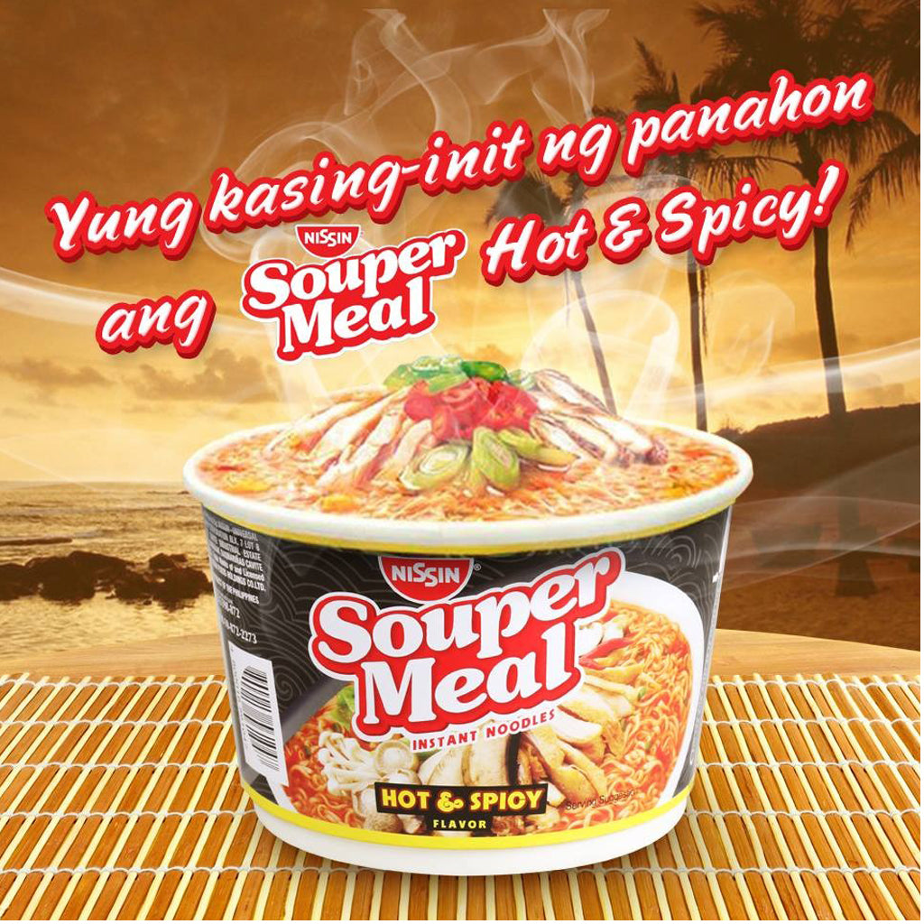 Nissin Souper Meal Instant Noodles – Hot & Spicy Flavor (85g)