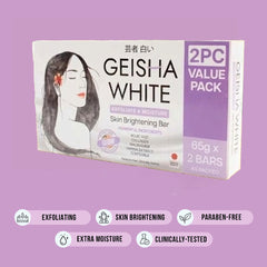 Geisha White Glow Exfoliate & Moisture Kojic Bar – 2 x 65g Value Pack