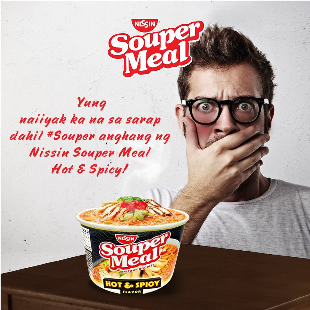 Nissin Souper Meal Instant Noodles – Hot & Spicy Flavor (85g)
