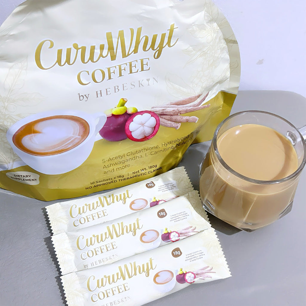 Hebeskin CurvWhyt Coffee – Beauty & Wellness Coffee Blend (10 Sachets x 18g)
