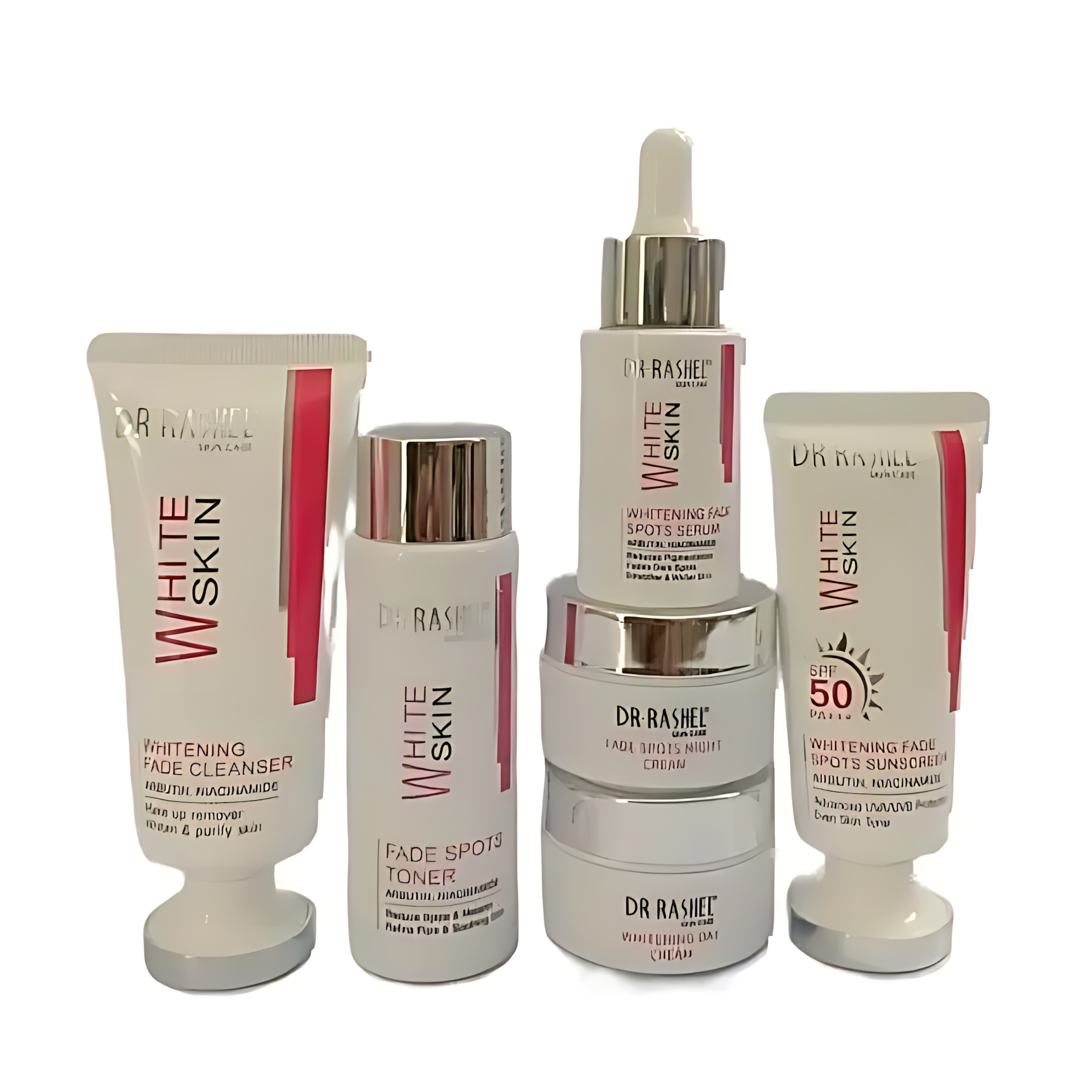 Dr. Rashel Whitening Fade Spots Skin Care Mini Set of 6 – Brightening & Dark Spot Care