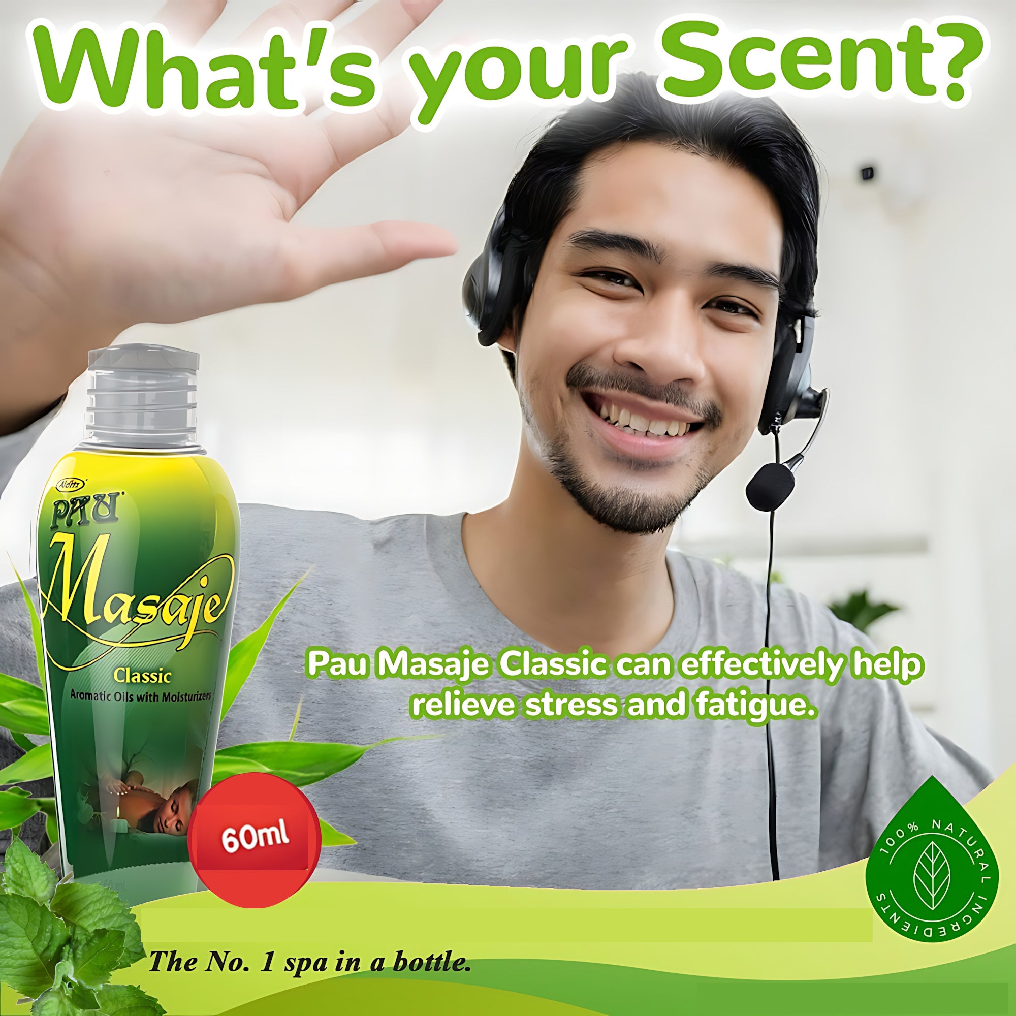 Aldritz Pau Masaje Classic Herbal Massage Oil – 60ml