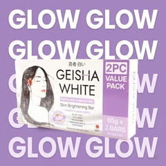 Geisha White Glow Exfoliate & Moisture Kojic Bar – 2 x 65g Value Pack