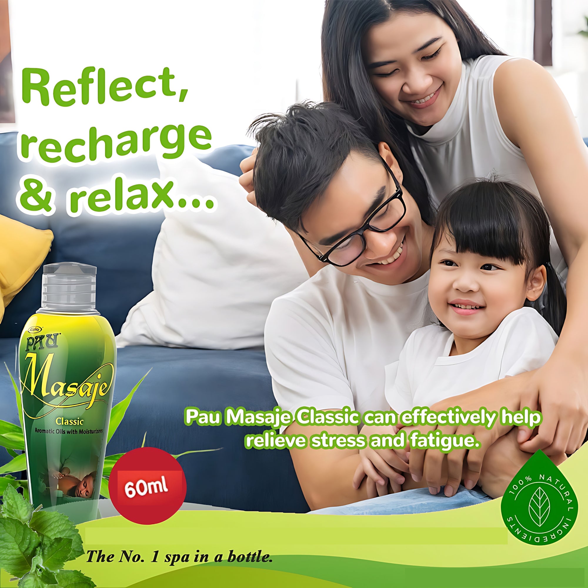 Aldritz Pau Masaje Classic Herbal Massage Oil – 60ml