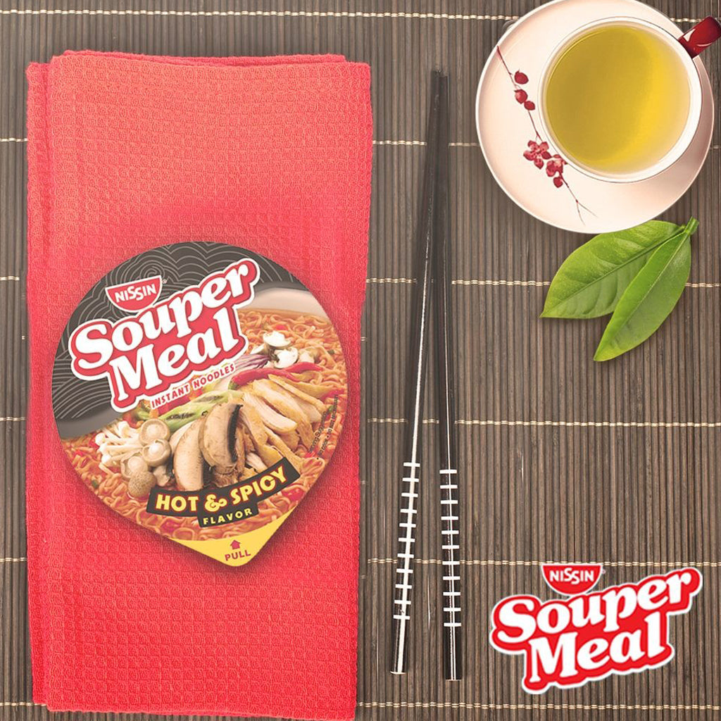 Nissin Souper Meal Instant Noodles – Hot & Spicy Flavor (85g)