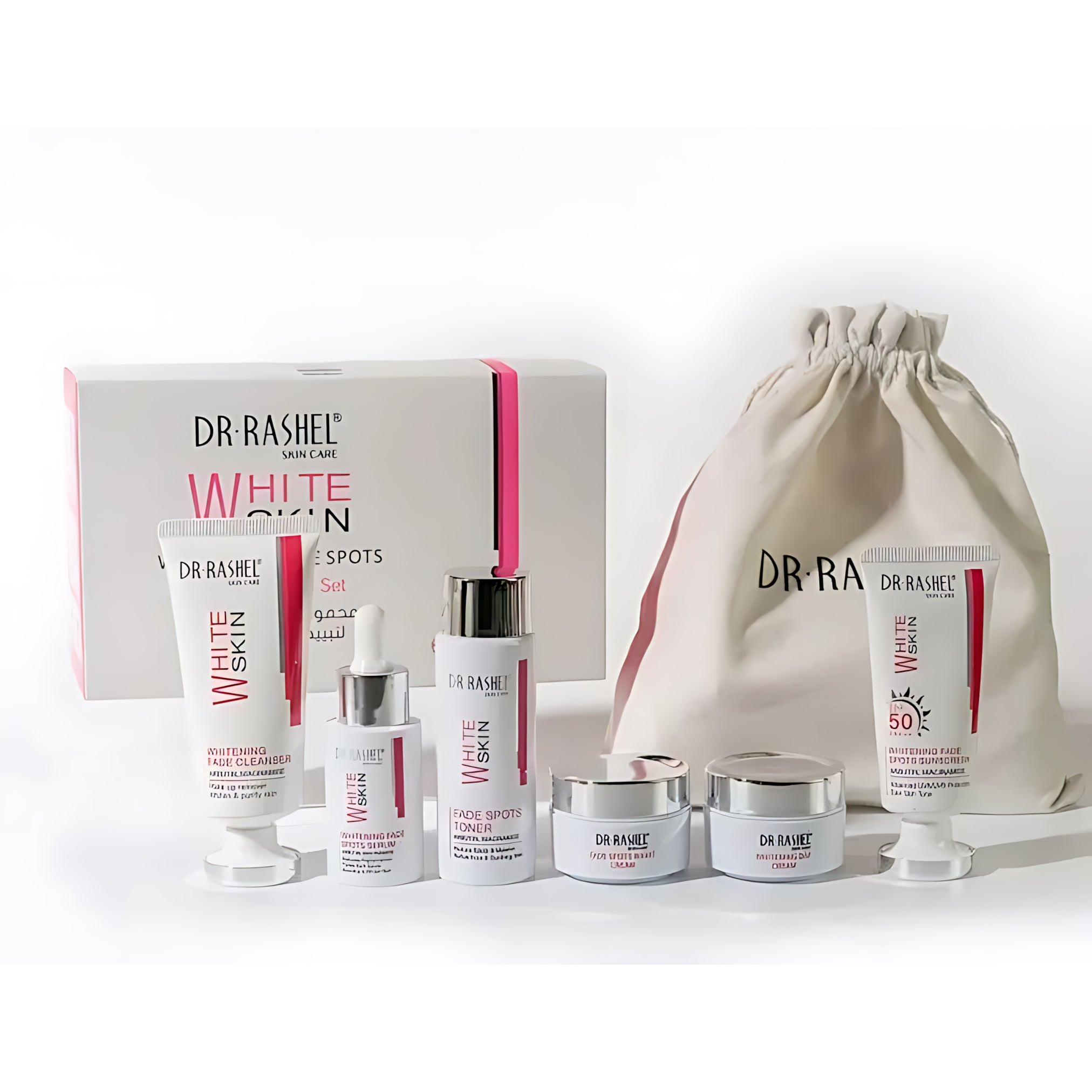 Dr. Rashel Whitening Fade Spots Skin Care Mini Set of 6 – Brightening & Dark Spot Care