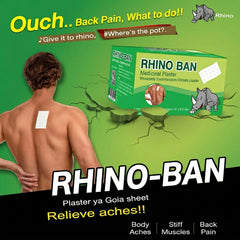 Rhinobun Pain Relief Plaster Bundle - 200 Sheets (20 Sachets × 10)
