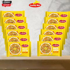 Lucky Me! Pancit Canton Original Fried Noodles Combo of 2 x (6 packs x 60g each)