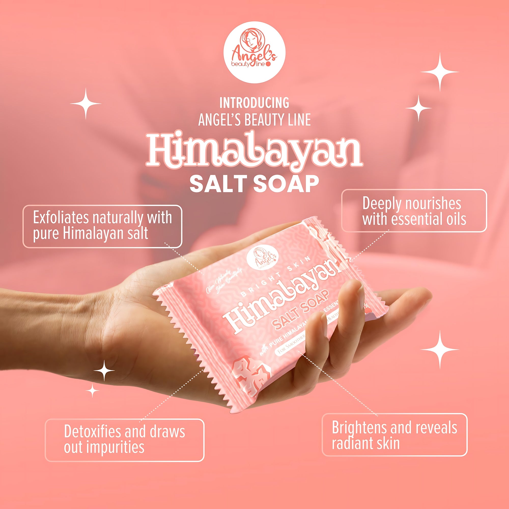 Angel’s Beautyline Bright Skin Himalayan Salt Soap – 75g (Pack of 5)