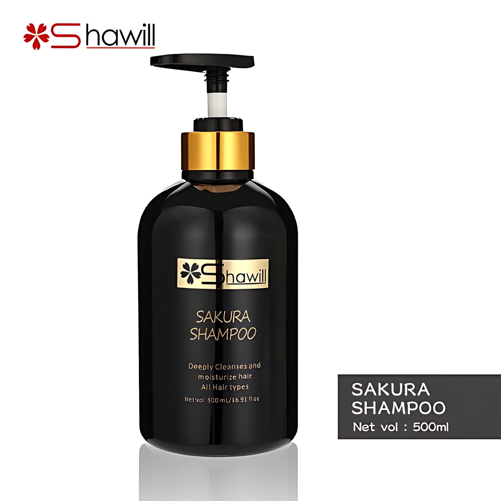 Shawill Sakura Shampoo – Deep Cleansing & Moisturizing for All Hair Types (500ml)