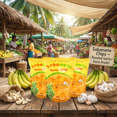 Sabanana Banana Chips – Roasted Garlic Flavor 100g (3 Pcs Combo)