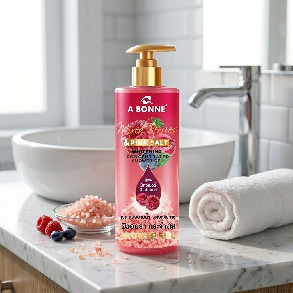 A Bonne Mixed Berries & Pink Salt Whitening Shower Gel – 450ml