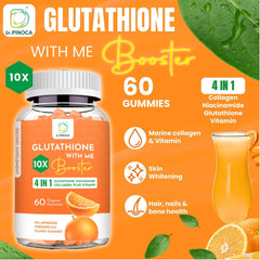 Dr. Pinoca Glutathione With Me 10X Booster  - 60 Organic Gummies