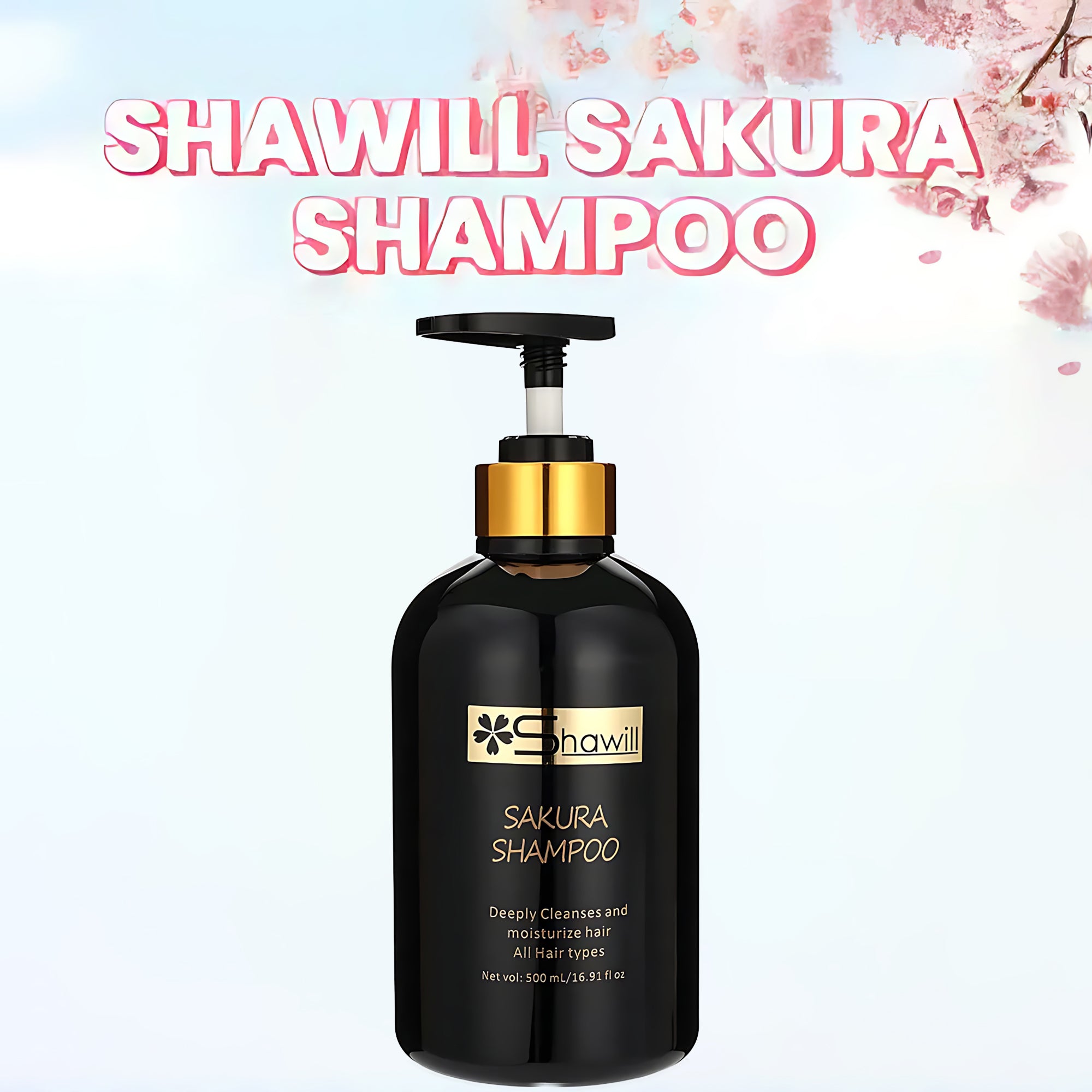 Shawill Sakura Shampoo – Deep Cleansing & Moisturizing for All Hair Types (500ml)