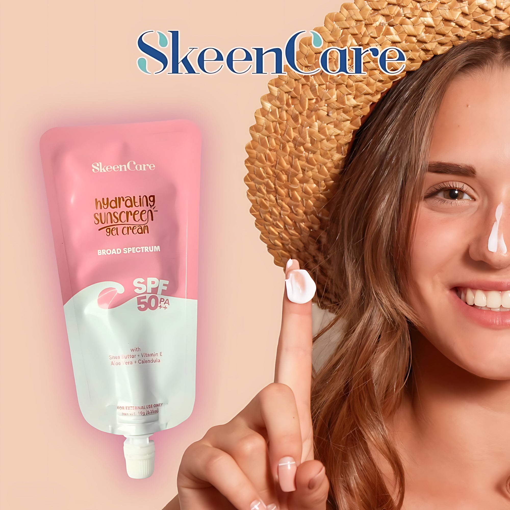 SkeenCare Hydrating Sunscreen Gel Cream SPF 50 PA++ – 10g Sachet