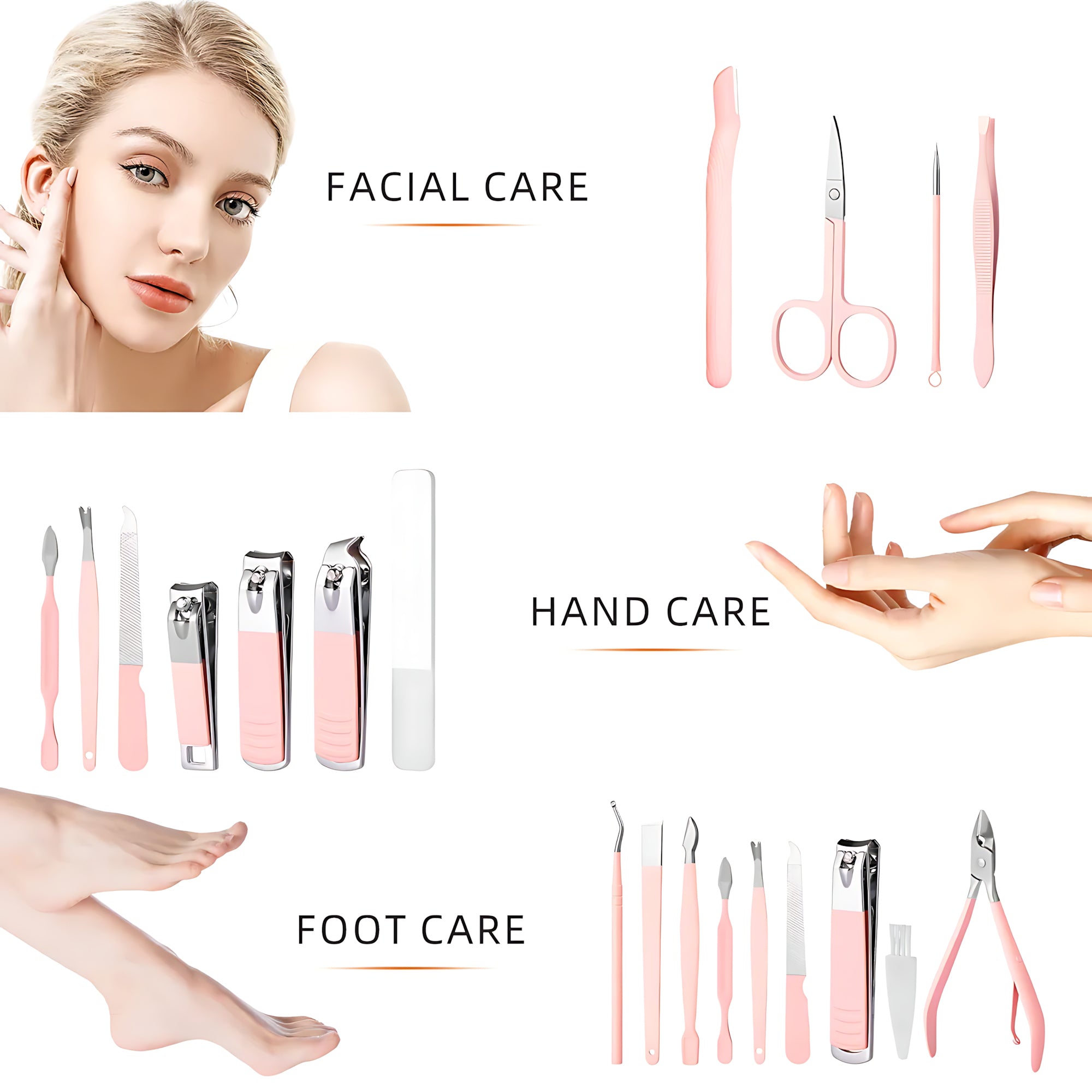 Manicure Pedicure 16 Pcs Set – Salon Quality