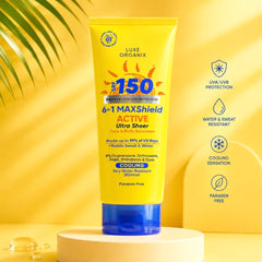 Luxe Organix 6-in-1 MAXShield Active Ultra Sheer Sunscreen SPF 150 – 100ml