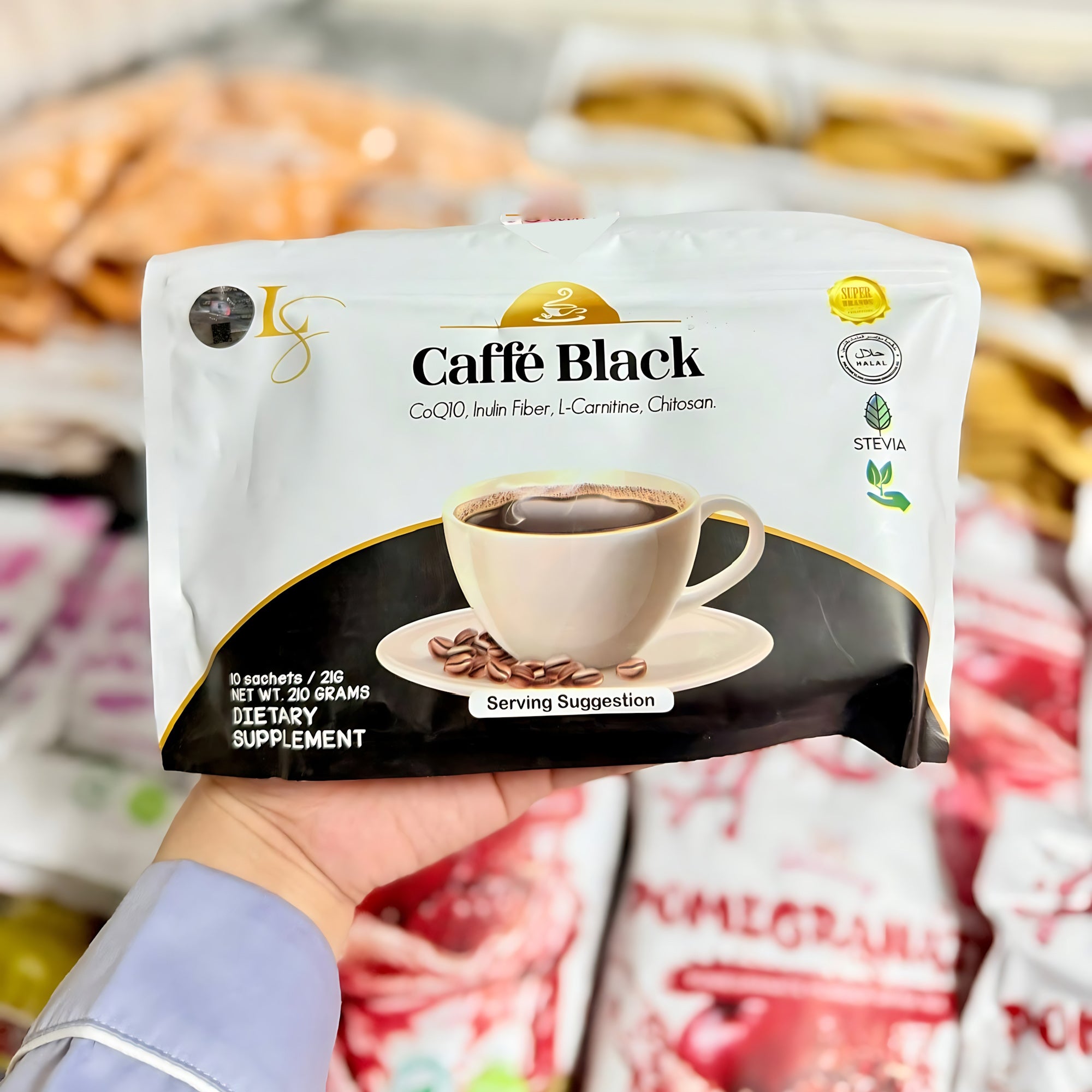 Luxe Slim Caffe Black - 210g (21g x 10 sachets)