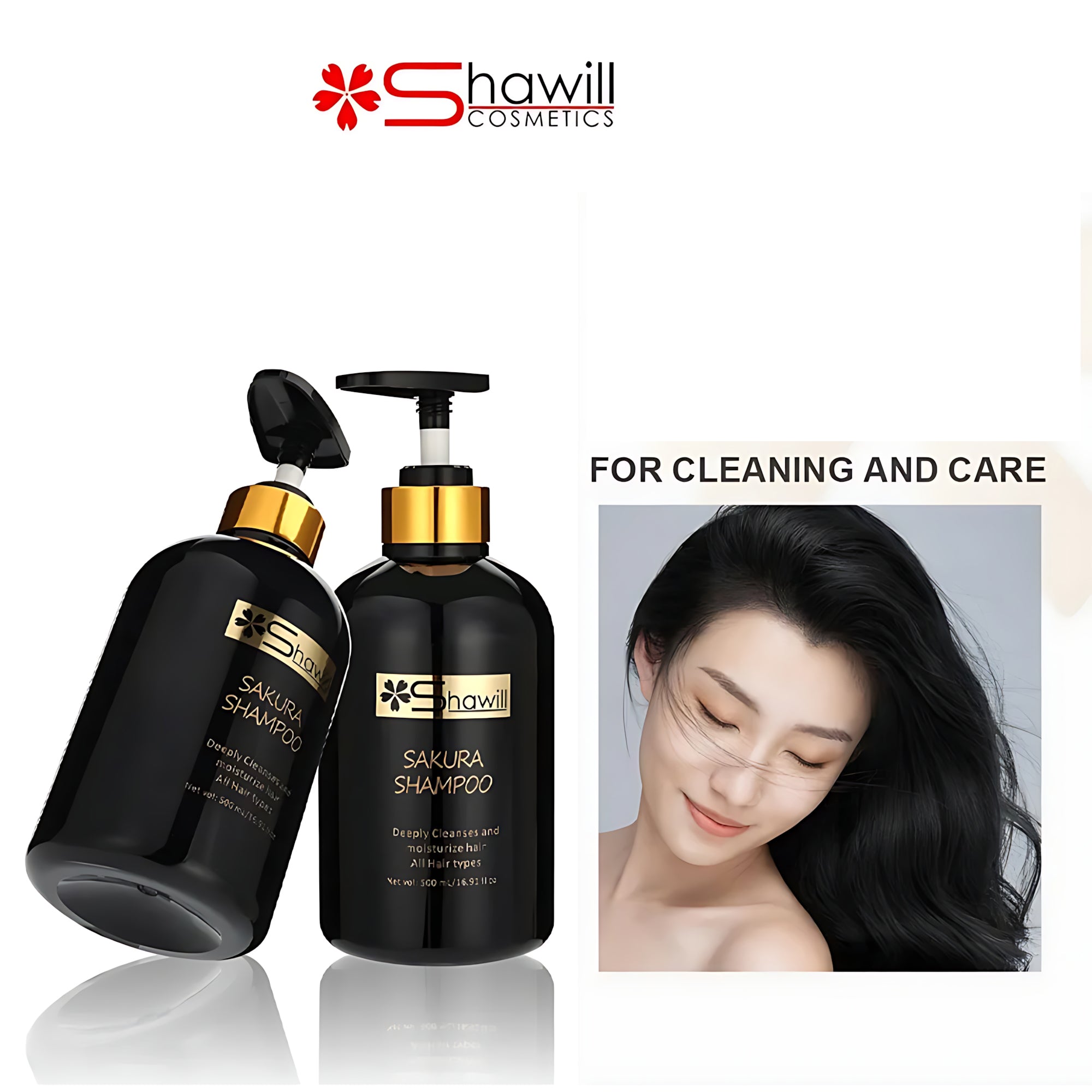 Shawill Sakura Shampoo – Deep Cleansing & Moisturizing for All Hair Types (500ml)