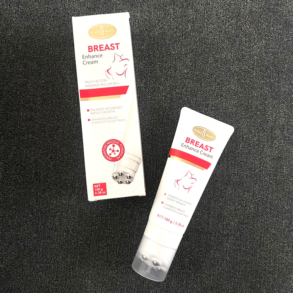 Aichun Beauty Breast Enhancement Cream with Multi-Action Massage Roller Ball – 100g