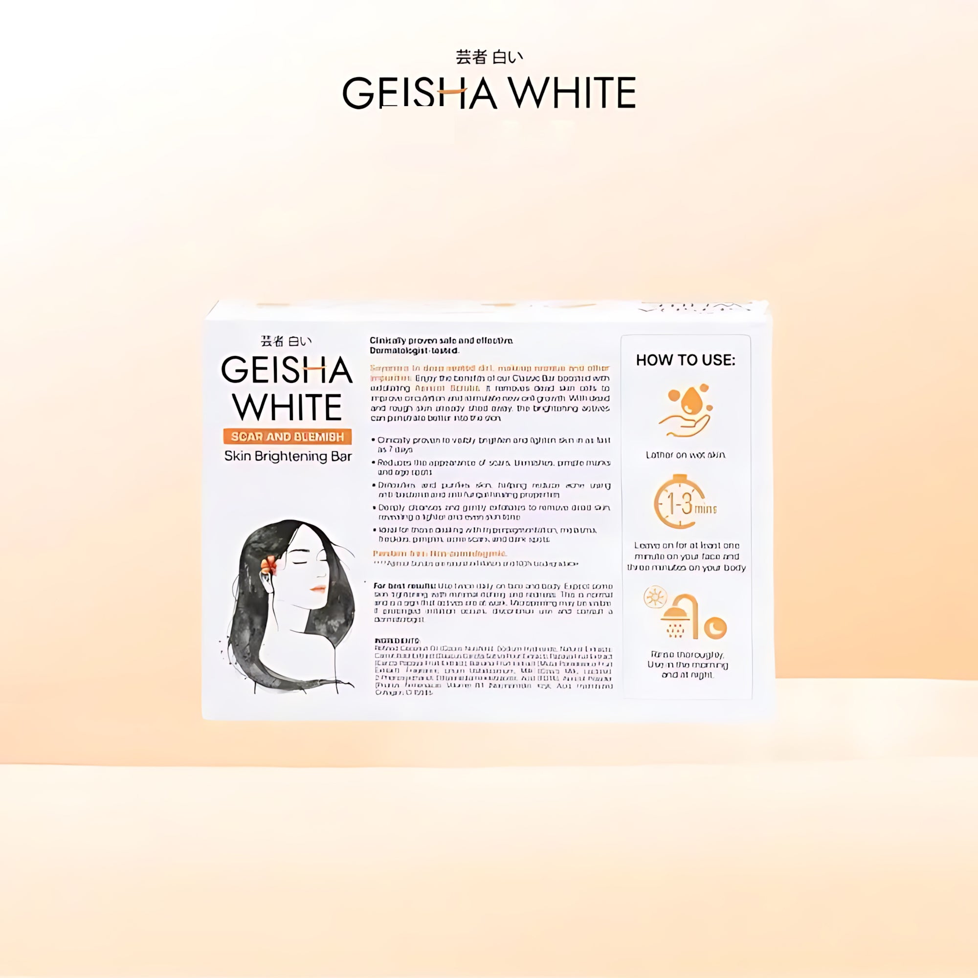 Geisha White INTENSE Scar and Blemish Skin Brightening Bar – 65g x 3 Value Pack