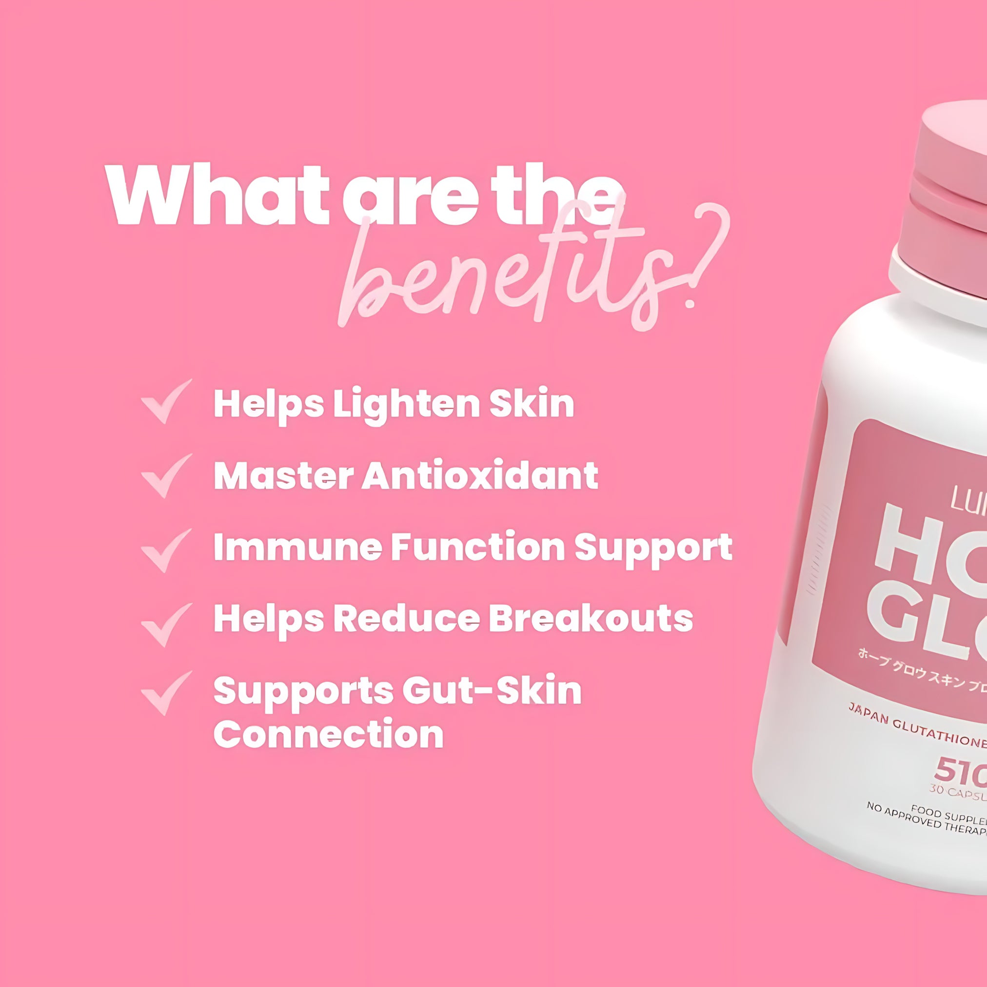 Luna Aura Hope Glow Skin Pro – Japan Glutathione + Skin Probiotic (30 Capsules)