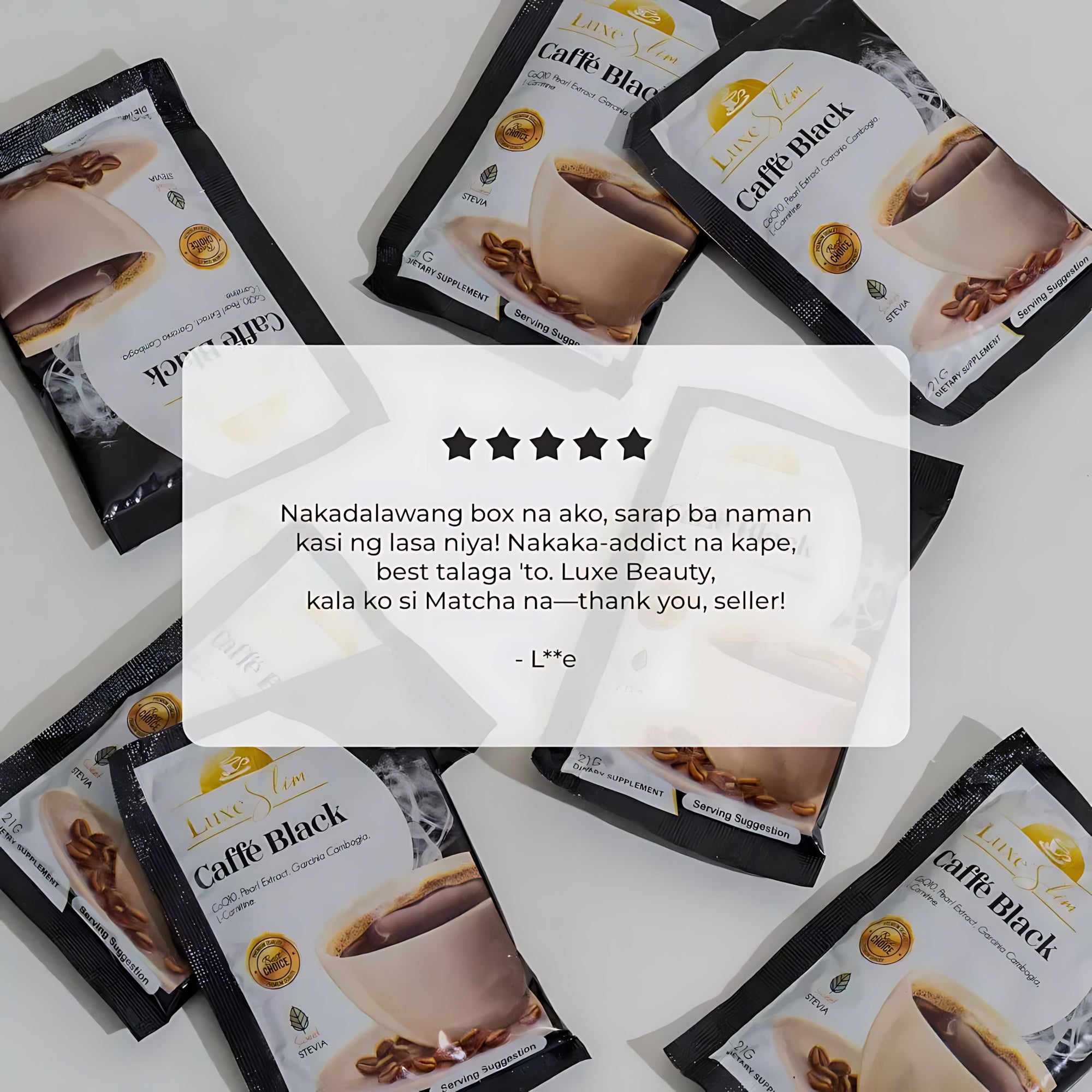 Luxe Slim Caffe Black - 210g (21g x 10 sachets)