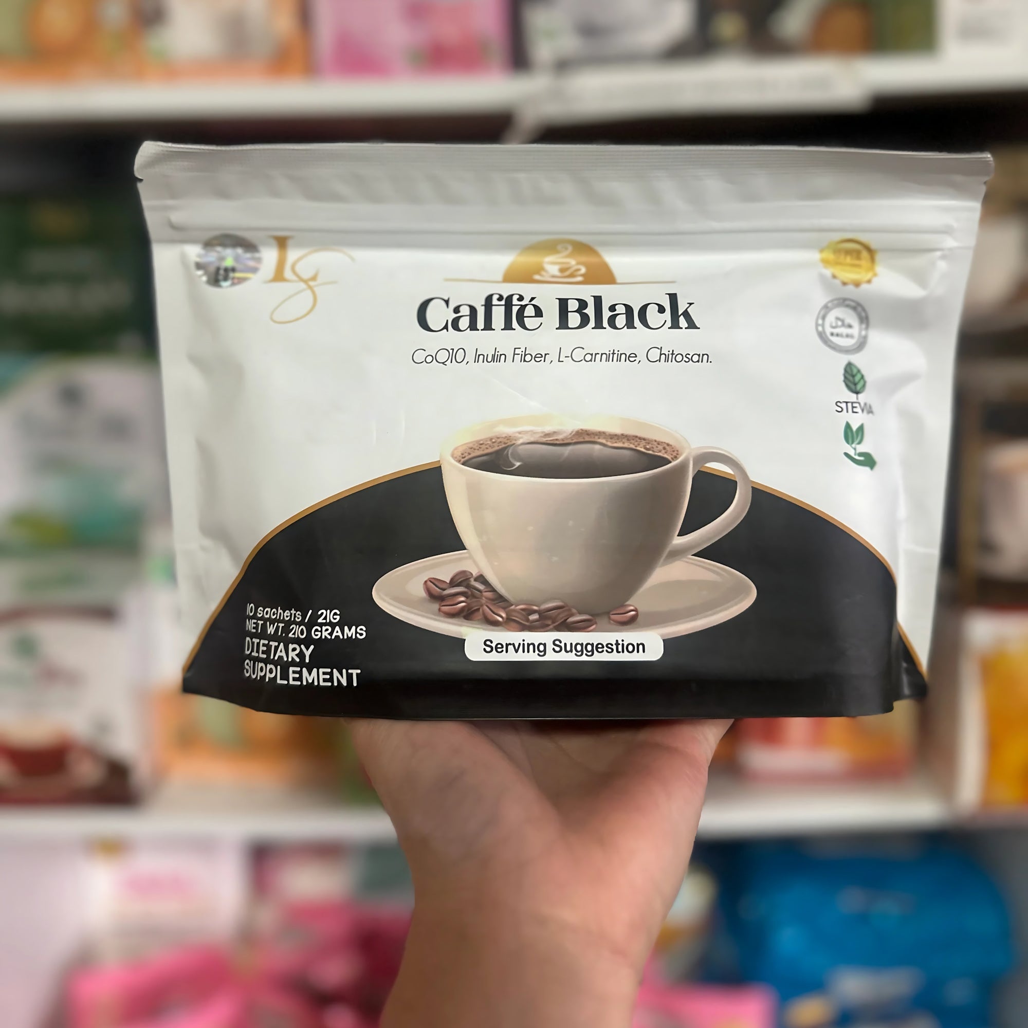 Luxe Slim Caffe Black - 210g (21g x 10 sachets)