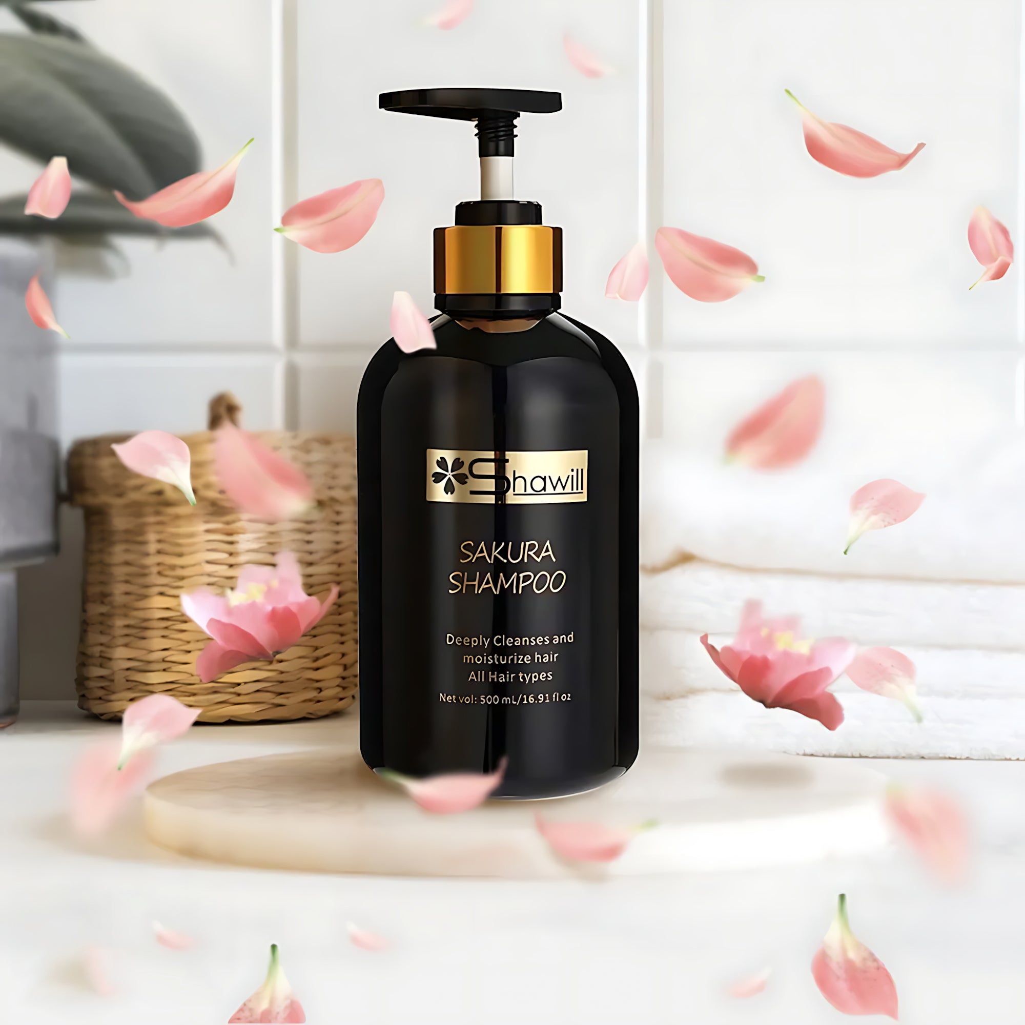 Shawill Sakura Shampoo – Deep Cleansing & Moisturizing for All Hair Types (500ml)