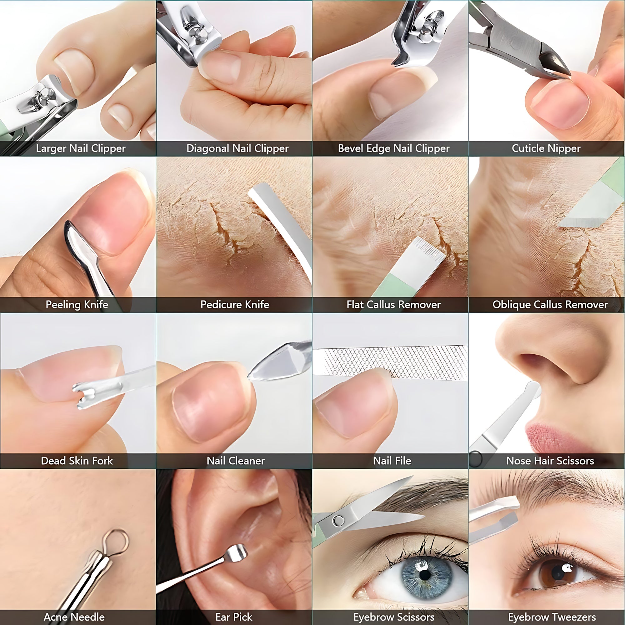 Manicure Pedicure 16 Pcs Set – Salon Quality