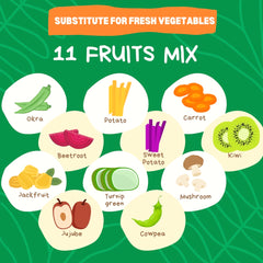 Winme 11-in-1 Fruits & Veggies Crunch – 100g