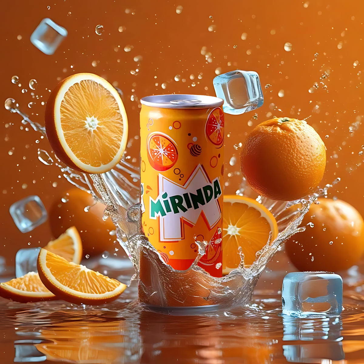 Mirinda Orange Carbonated Soft Drink – 330ml Can