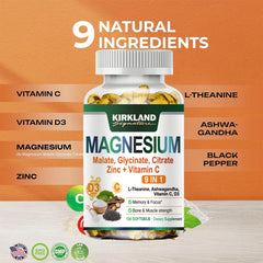 Kirkland Signature 9-in-1 Magnesium Zinc Complex – 120 Softgels